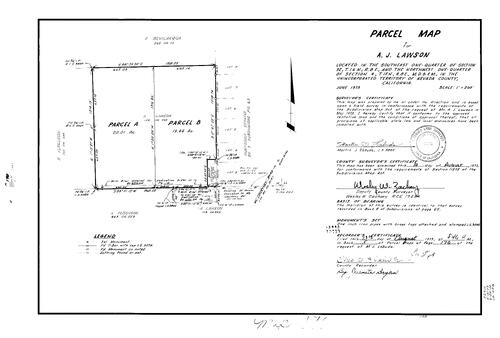 Click to see Parcel Map Book 5, pg. 170 (1973) of Nevada County Recorders Parcel Maps Book 5