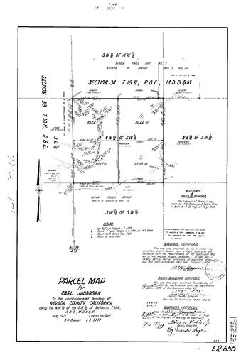 Click to see Parcel Map Book 5, pg. 171 (1973) of Nevada County Recorders Parcel Maps Book 5