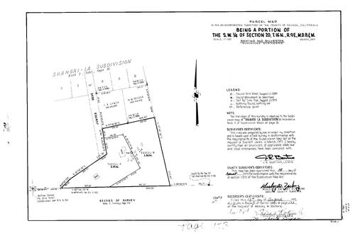 Click to see Parcel Map Book 5, pg. 173 (1973) of Nevada County Recorders Parcel Maps Book 5