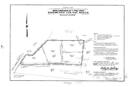 Click to see Parcel Map Book 5, pg. 175 (1973) of Nevada County Recorders Parcel Maps Book 5