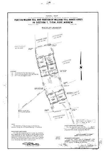 Click to see Parcel Map Book 5, pg. 176 (1973) of Nevada County Recorders Parcel Maps Book 5