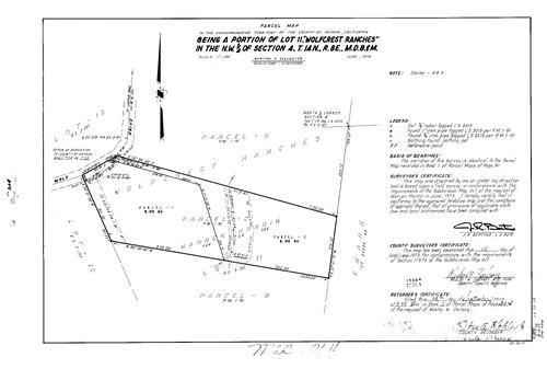 Click to see Parcel Map Book 5, pg. 204 (1973) of Nevada County Recorders Parcel Maps Book 5