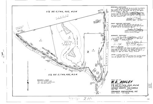 Click to see Parcel Map Book 5, pg. 210 (1973) of Nevada County Recorders Parcel Maps Book 5