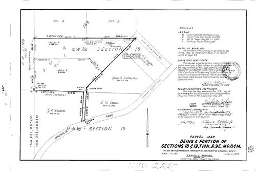 Click to see Parcel Map Book 5, pg. 225 (1973) of Nevada County Recorders Parcel Maps Book 5