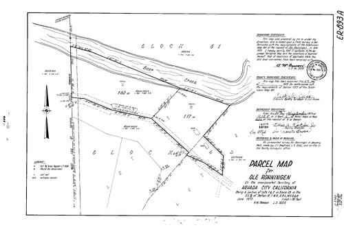 Click to see Parcel Map Book 5, pg. 226 (1973) of Nevada County Recorders Parcel Maps Book 5