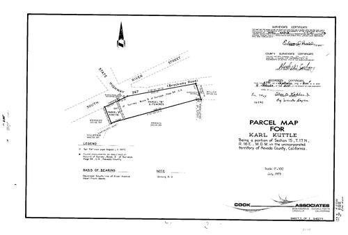 Click to see Parcel Map Book 5, pg. 235 (1973) of Nevada County Recorders Parcel Maps Book 5