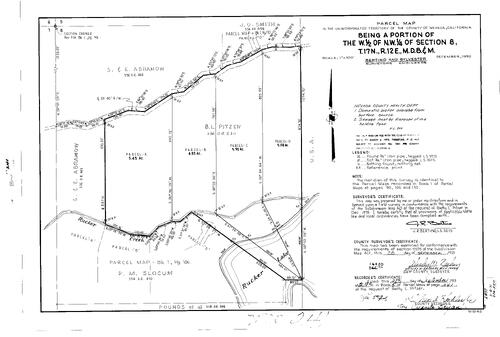 Click to see Parcel Map Book 5, pg. 241 (1973) of Nevada County Recorders Parcel Maps Book 5