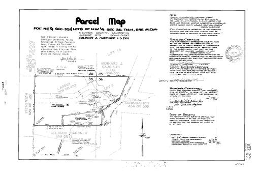 Click to see Parcel Map Book 5, pg. 243 (1973) of Nevada County Recorders Parcel Maps Book 5
