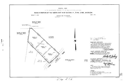 Click to see Parcel Map Book 5, pg. 246 (1973) of Nevada County Recorders Parcel Maps Book 5