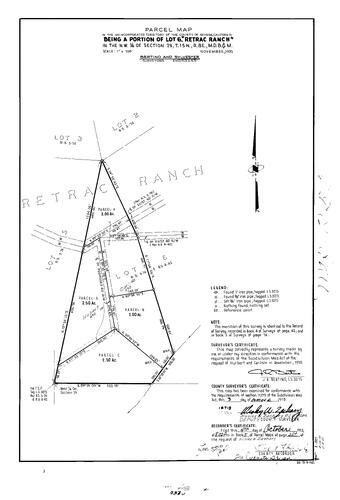 Click to see Parcel Map Book 5, pg. 250 (1973) of Nevada County Recorders Parcel Maps Book 5