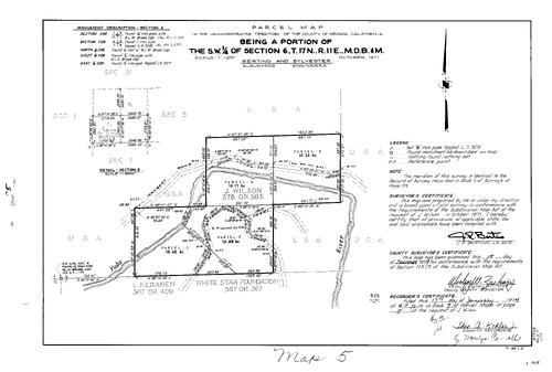 Click to see Parcel Map Book 7, pg. 5 (1974) of Nevada County Recorders Parcel Maps Book 7