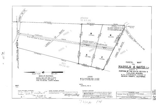 Click to see Parcel Map Book 7, pg. 14 (1974) of Nevada County Recorders Parcel Maps Book 7