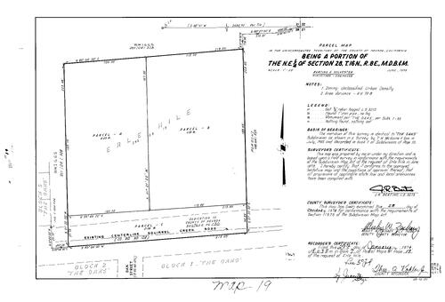 Click to see Parcel Map Book 7, pg. 19 (1974) of Nevada County Recorders Parcel Maps Book 7