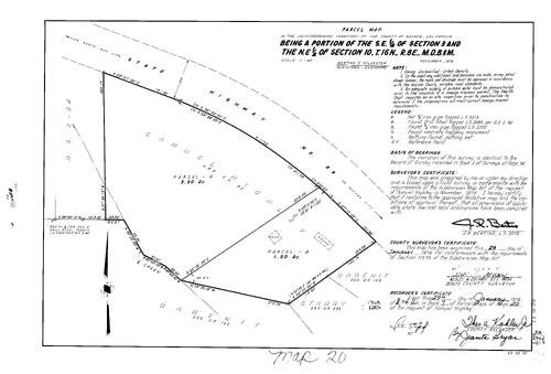 Click to see Parcel Map Book 7, pg. 20 (1974) of Nevada County Recorders Parcel Maps Book 7