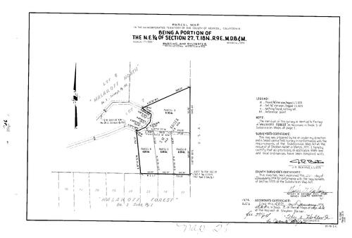 Click to see Parcel Map Book 7, pg. 26 (1974) of Nevada County Recorders Parcel Maps Book 7