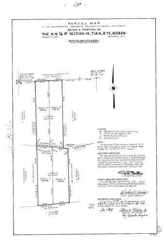 Click to see Parcel Map Book 7, pg. 27 (1974) of Nevada County Recorders Parcel Maps Book 7