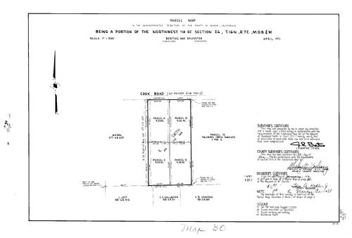 Click to see Parcel Map Book 7, pg. 30 (1974) of Nevada County Recorders Parcel Maps Book 7