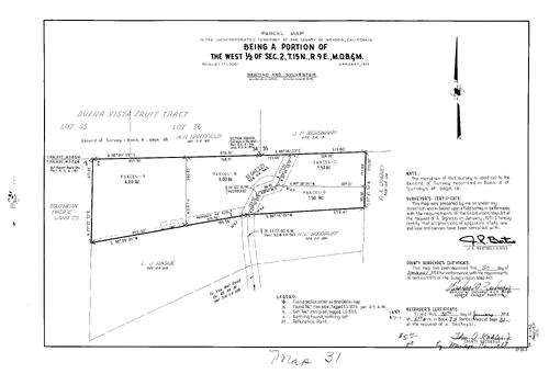 Click to see Parcel Map Book 7, pg. 31 (1974) of Nevada County Recorders Parcel Maps Book 7