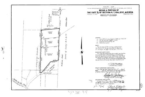 Click to see Parcel Map Book 7, pg. 35 (1974) of Nevada County Recorders Parcel Maps Book 7