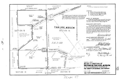 Click to see Parcel Map Book 7, pg. 37 (1974) of Nevada County Recorders Parcel Maps Book 7