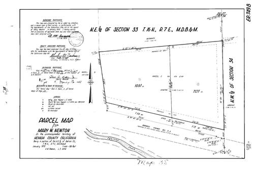 Click to see Parcel Map Book 7, pg. 38 (1974) of Nevada County Recorders Parcel Maps Book 7