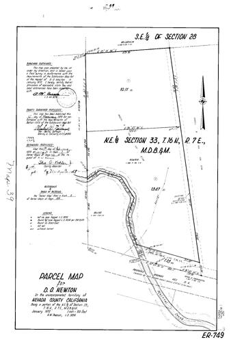 Click to see Parcel Map Book 7, pg. 39 (1974) of Nevada County Recorders Parcel Maps Book 7