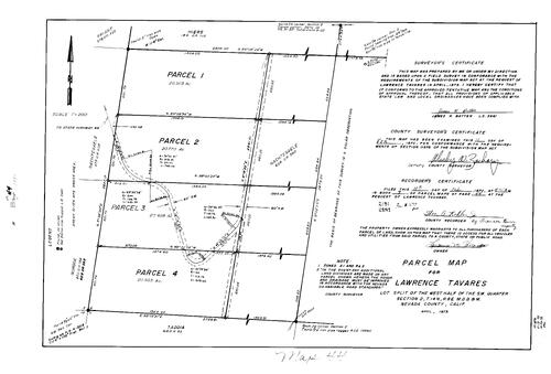 Click to see Parcel Map Book 7, pg. 44 (1974) of Nevada County Recorders Parcel Maps Book 7