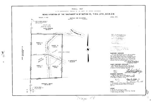 Click to see Parcel Map Book 7, pg. 48 (1974) of Nevada County Recorders Parcel Maps Book 7
