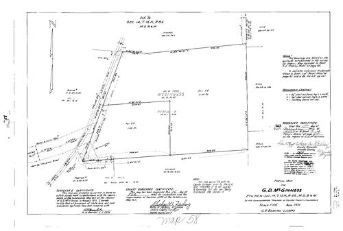 Click to see Parcel Map Book 7, pg. 58 (1974) of Nevada County Recorders Parcel Maps Book 7