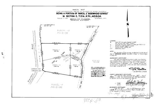 Click to see Parcel Map Book 7, pg. 59 (1974) of Nevada County Recorders Parcel Maps Book 7