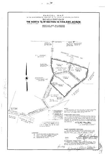 Click to see Parcel Map Book 7, pg. 61 (1974) of Nevada County Recorders Parcel Maps Book 7
