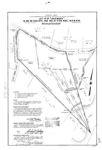 Click to see Parcel Map Book 7, pg. 62 (1974) of Nevada County Recorders Parcel Maps Book 7