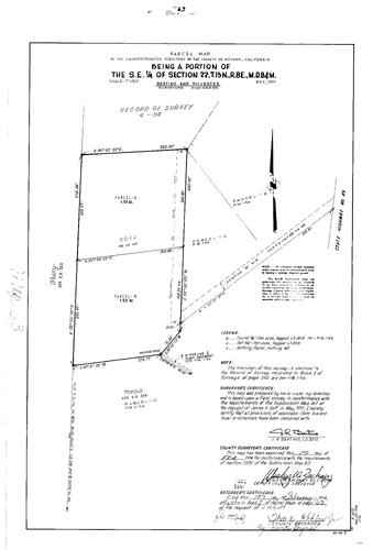 Click to see Parcel Map Book 7, pg. 63 (1974) of Nevada County Recorders Parcel Maps Book 7