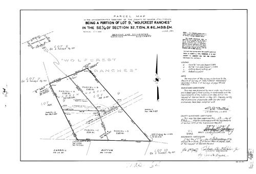 Click to see Parcel Map Book 7, pg. 64 (1974) of Nevada County Recorders Parcel Maps Book 7