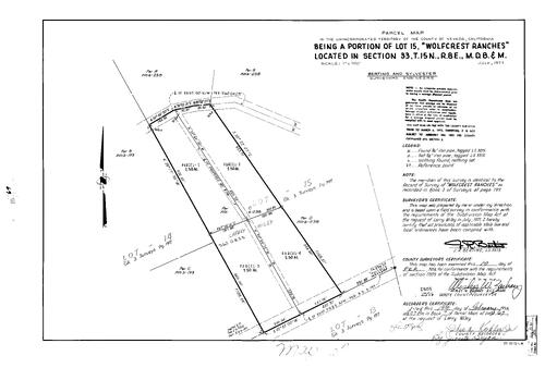 Click to see Parcel Map Book 7, pg. 67 (1974) of Nevada County Recorders Parcel Maps Book 7