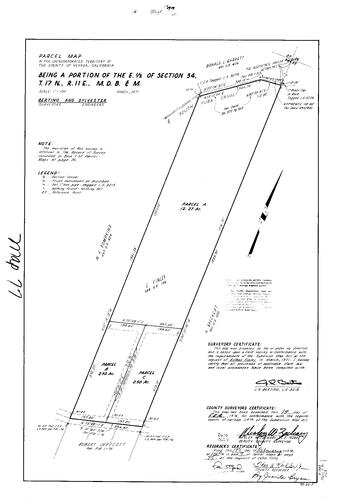 Click to see Parcel Map Book 7, pg. 77 (1974) of Nevada County Recorders Parcel Maps Book 7