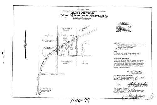 Click to see Parcel Map Book 7, pg. 79 (1974) of Nevada County Recorders Parcel Maps Book 7