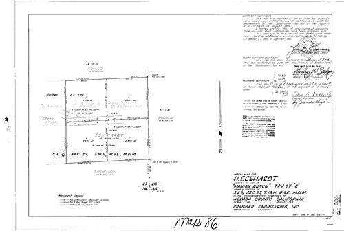 Click to see Parcel Map Book 7, pg. 86 (1974) of Nevada County Recorders Parcel Maps Book 7