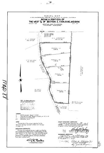 Click to see Parcel Map Book 7, pg. 88 (1974) of Nevada County Recorders Parcel Maps Book 7