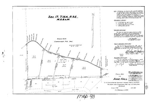 Click to see Parcel Map Book 7, pg. 90 (1974) of Nevada County Recorders Parcel Maps Book 7