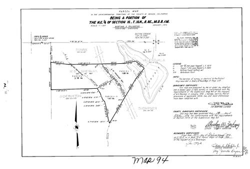 Click to see Parcel Map Book 7, pg. 94 (1974) of Nevada County Recorders Parcel Maps Book 7