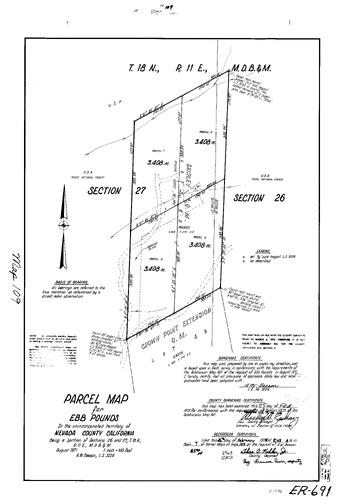 Click to see Parcel Map Book 7, pg. 109 (1974) of Nevada County Recorders Parcel Maps Book 7
