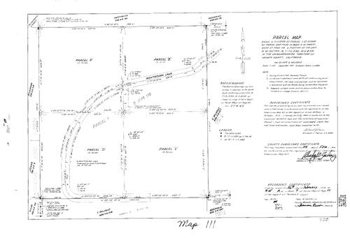 Click to see Parcel Map Book 7, pg. 111 (1974) of Nevada County Recorders Parcel Maps Book 7