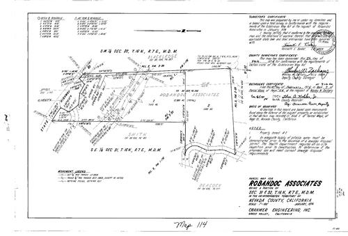 Click to see Parcel Map Book 7, pg. 114 (1974) of Nevada County Recorders Parcel Maps Book 7