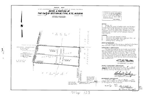 Click to see Parcel Map Book 7, pg. 123 (1974) of Nevada County Recorders Parcel Maps Book 7