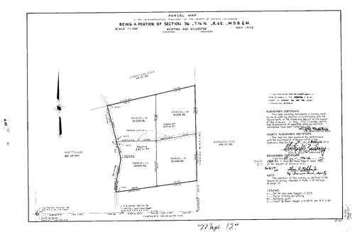 Click to see Parcel Map Book 7, pg. 127 (1974) of Nevada County Recorders Parcel Maps Book 7