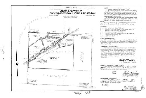 Click to see Parcel Map Book 7, pg. 138 (1974) of Nevada County Recorders Parcel Maps Book 7
