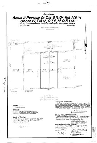 Click to see Parcel Map Book 7, pg. 142 (1974) of Nevada County Recorders Parcel Maps Book 7