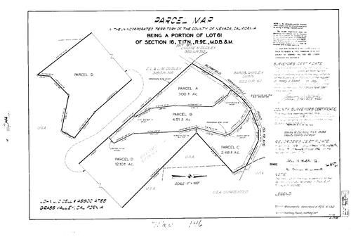 Click to see Parcel Map Book 7, pg. 146 (1974) of Nevada County Recorders Parcel Maps Book 7