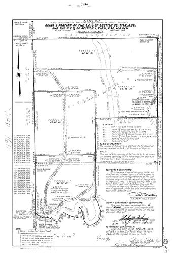 Click to see Parcel Map Book 7, pg. 160 (1974) of Nevada County Recorders Parcel Maps Book 7